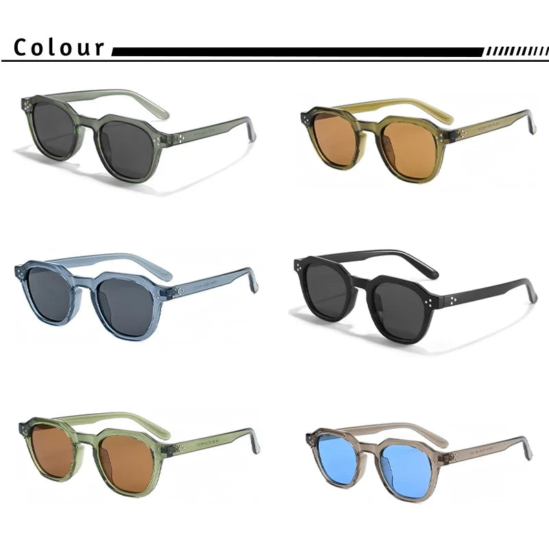 HBK Retro Polarized Sunglasses for Men Women New High Quality Eyewear Outdoor Sport Driving Travel Lunette De Soleil Homme UV400