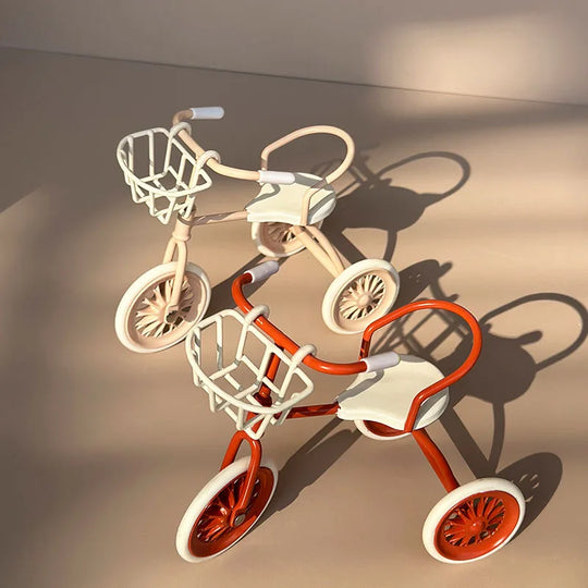 Miniature Iron Tricycle — Realistic Outdoor Bicycle, BJD/OB11 Accessory, Christmas, Thanksgiving, Graduation Gift, Home Decor