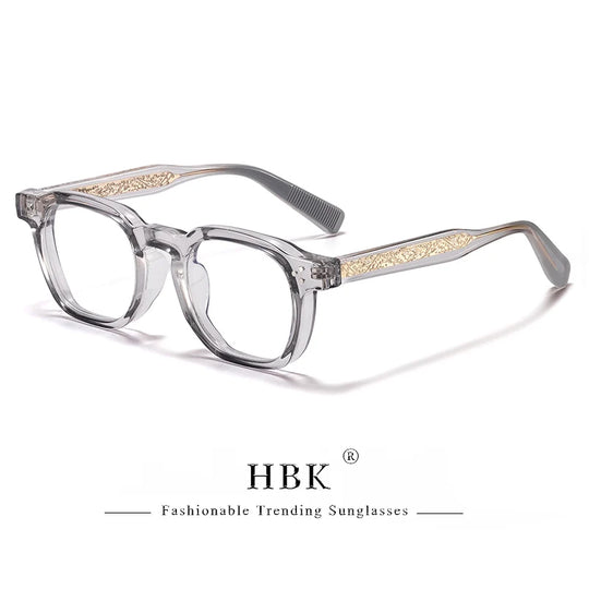 HBK  Square Flat Light Glasses for Men Women Retro TR Frame Eyeglass High-Quality Eyewear Minimalist Match Ideal Gifts