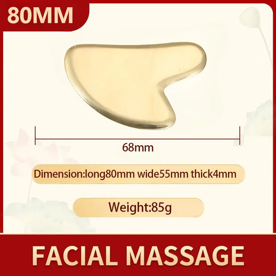 Copper guasha plate pure brass household scalp universal massage comb Mammary Scraping comb body massage tool