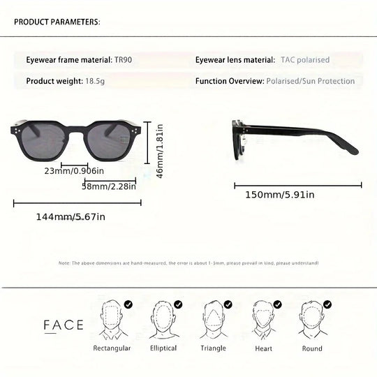 HBK Retro Polarized Sunglasses for Men Women New High Quality Eyewear Outdoor Sport Driving Travel Lunette De Soleil Homme UV400