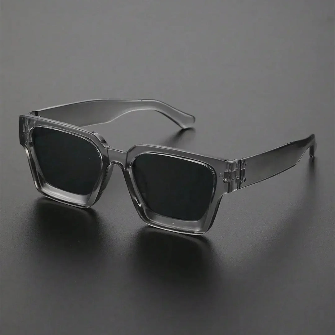 Unisex Plastic Fashion Square Frame Sunglasses For Street Photography And Beach Trips Driving Accessories
