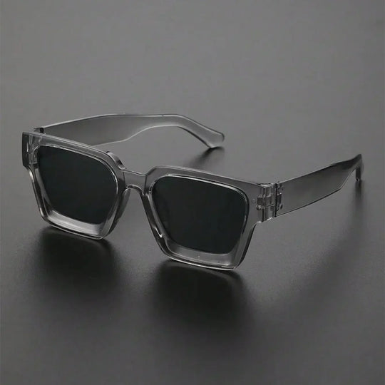 Unisex Plastic Fashion Square Frame Sunglasses For Street Photography And Beach Trips Driving Accessories