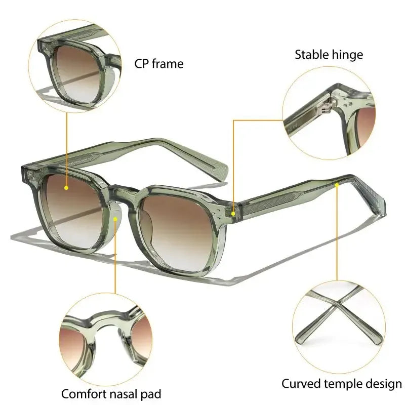 1/2/3 Pcs Wholesale New Square Retro Sunglasses Men Fashion Punk Sun Glasses Women Travel Eyewear Lunette De Soleil Femme UV400