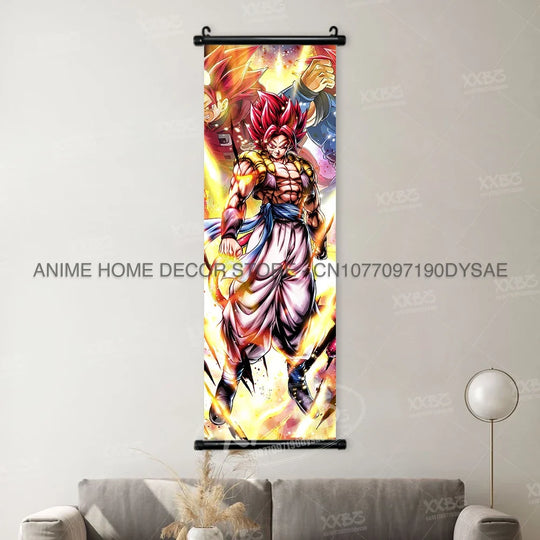 Dragon Ball Posters Anime Figures Wall Art Frieza Home Decor VegetaIII Scrolls Picture Goku Hanging Painting Son Gohan Wallpaper