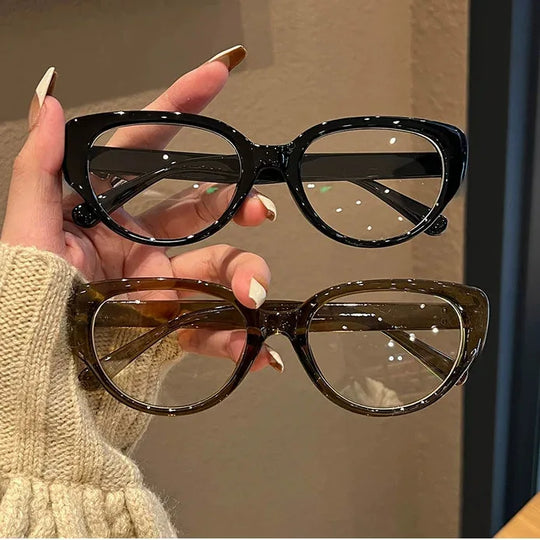 Retro Myopia Glasses Anti-blue Light Cat Eye Flat Mirror HD Nearsighted Eyeglasses Unisex Diopter 0 -0.5 -1.0 -1.5 -2.0 To -4.0