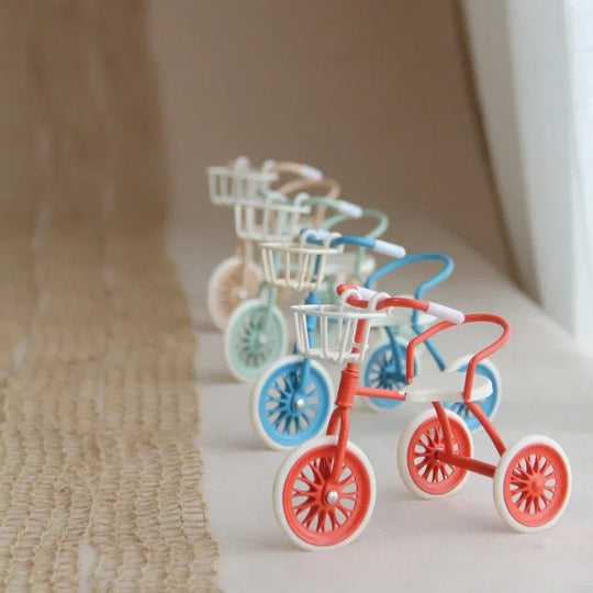 Miniature Iron Tricycle — Realistic Outdoor Bicycle, BJD/OB11 Accessory, Christmas, Thanksgiving, Graduation Gift, Home Decor