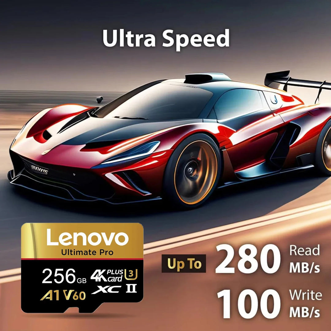 Lenovo Universal 512GB Memory Card SD Cards Micro TF SD TF Cards 256GB 64GB 32GB for Tablet/Phone/PC/Surveillance