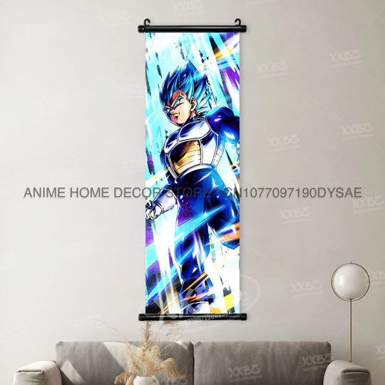 Dragon Ball Posters Anime Figures Wall Art Frieza Home Decor VegetaIII Scrolls Picture Goku Hanging Painting Son Gohan Wallpaper