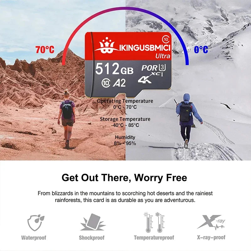 Extreme Pro 64GB Flash 512GB Micro SDXC Card 256GB SD UHS-I 64GB U3 V30 32GB TF Card Memory Card Adapter for 4K Gopro Camera DJI