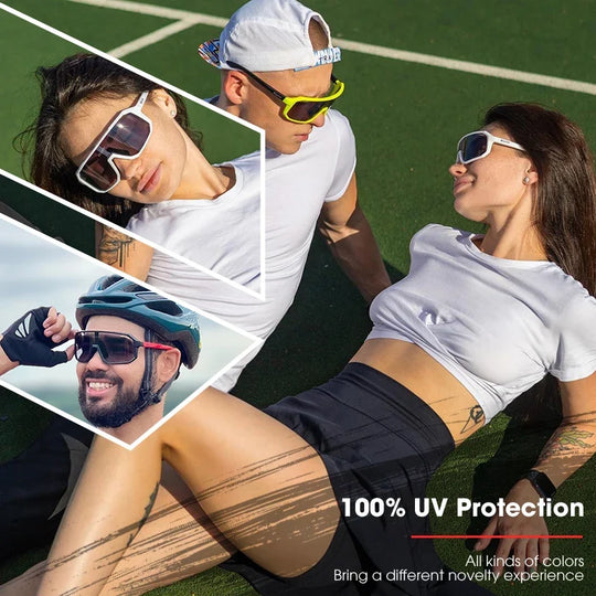 2 Packs Photochromic Riding Cycling Sunglasses Mtb Cycling Glasses Goggles Bicycle Mountain Bike Men&