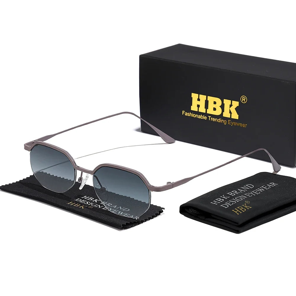 HBK New Retro Small Frame Sunglasses Men Polygonal Lenses Sun Glasses Women Activities Travel Party Eyewear Women Summer Style