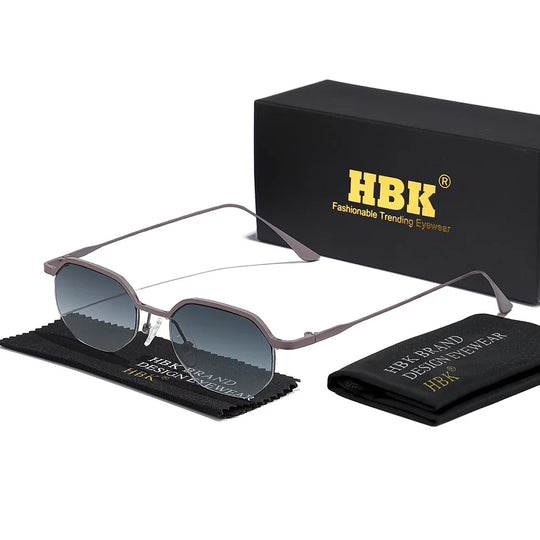 HBK New Retro Small Frame Sunglasses Men Polygonal Lenses Sun Glasses Women Activities Travel Party Eyewear Women Summer Style