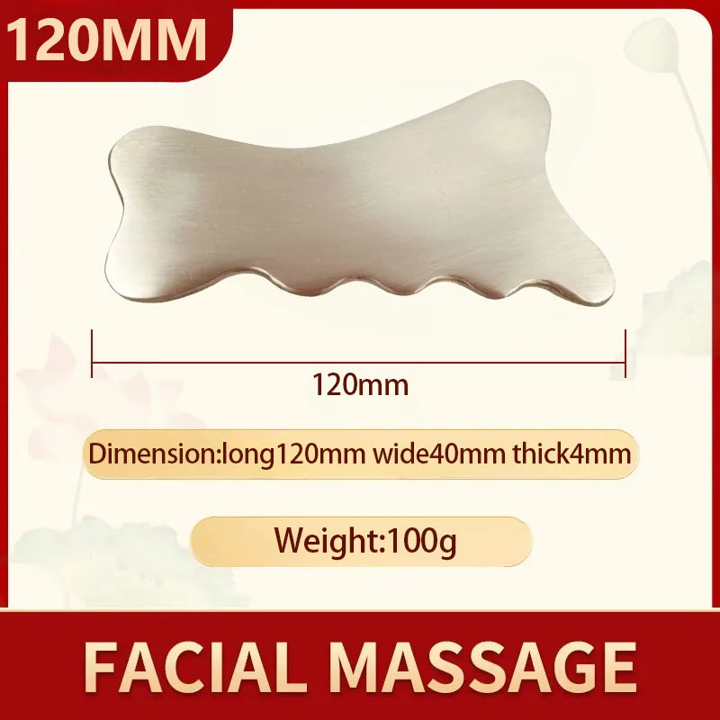 Copper guasha plate pure brass household scalp universal massage comb Mammary Scraping comb body massage tool