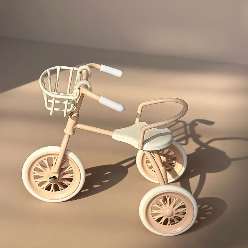 Miniature Iron Tricycle — Realistic Outdoor Bicycle, BJD/OB11 Accessory, Christmas, Thanksgiving, Graduation Gift, Home Decor