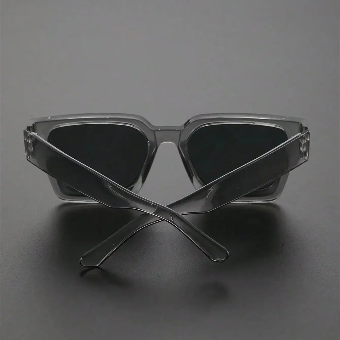 Unisex Plastic Fashion Square Frame Sunglasses For Street Photography And Beach Trips Driving Accessories