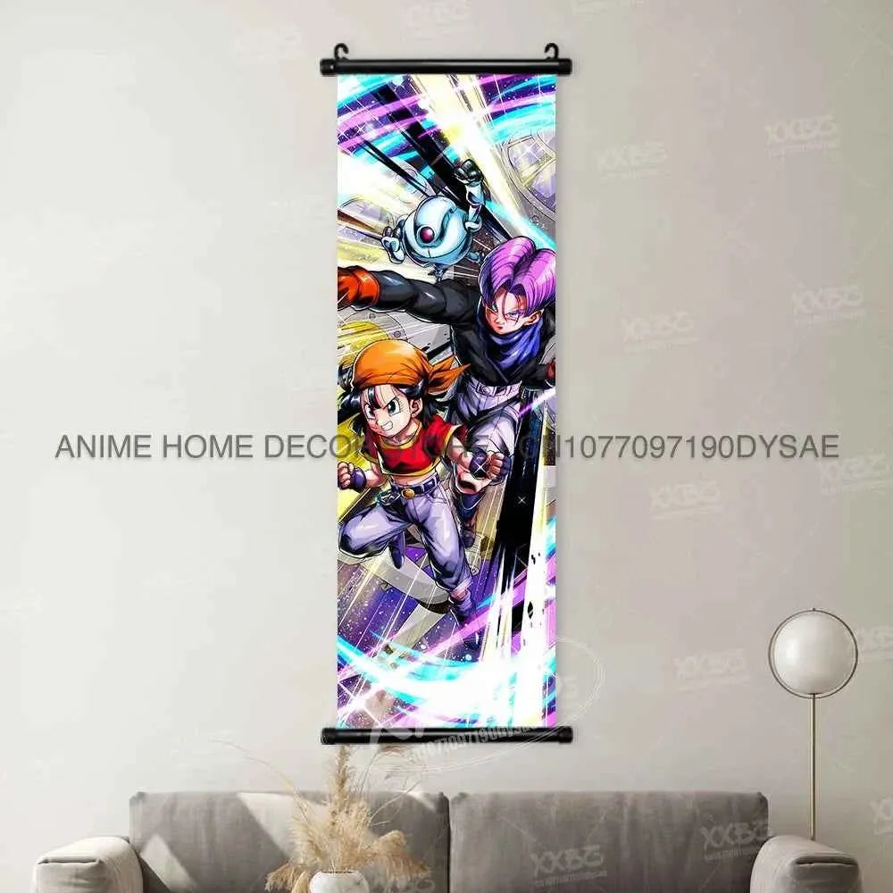 Dragon Ball Posters Anime Figures Wall Art Frieza Home Decor VegetaIII Scrolls Picture Goku Hanging Painting Son Gohan Wallpaper