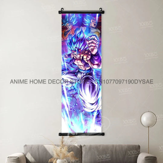 Dragon Ball Posters Anime Figures Wall Art Frieza Home Decor VegetaIII Scrolls Picture Goku Hanging Painting Son Gohan Wallpaper