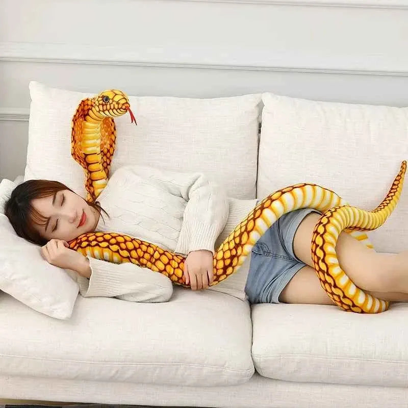 80/170/240cm Simulated Colorful Cobra Plush Toy Stuffed Animals Snakes Plushies Doll Funny Spoof Joke Soft Toys Home Decor