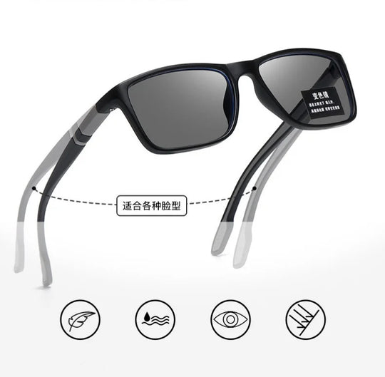 -0.5 -0.75 -1.25 Photochromic Anti Blue Light Outdoor Sports Cycling Ultra Light High-definition Color Changing Myopia Glasses