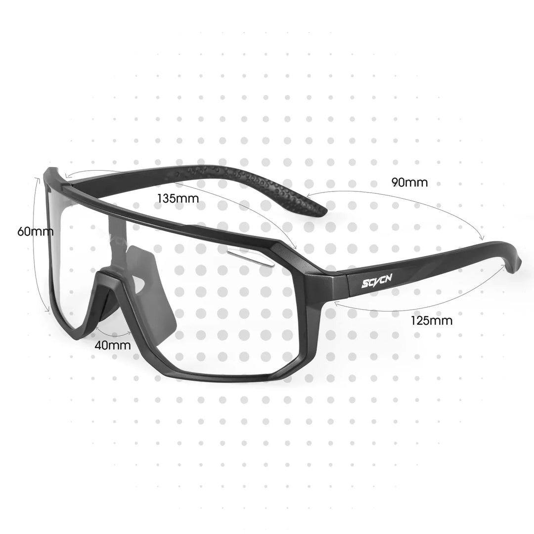 2 Packs Photochromic Riding Cycling Sunglasses Mtb Cycling Glasses Goggles Bicycle Mountain Bike Men&