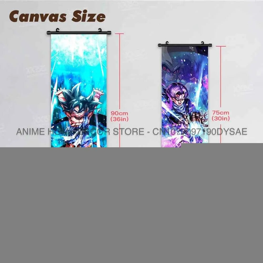 Dragon Ball Posters Anime Figures Wall Art Frieza Home Decor VegetaIII Scrolls Picture Goku Hanging Painting Son Gohan Wallpaper