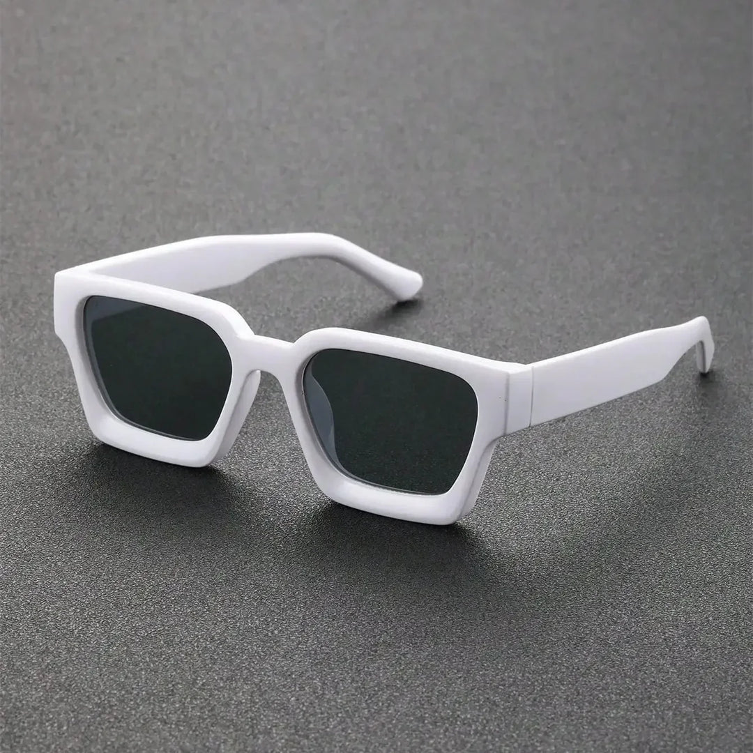 Unisex Plastic Fashion Square Frame Sunglasses For Street Photography And Beach Trips Driving Accessories