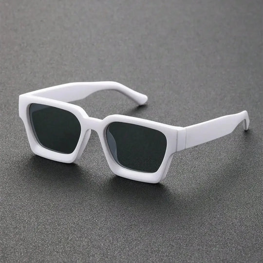 Unisex Plastic Fashion Square Frame Sunglasses For Street Photography And Beach Trips Driving Accessories
