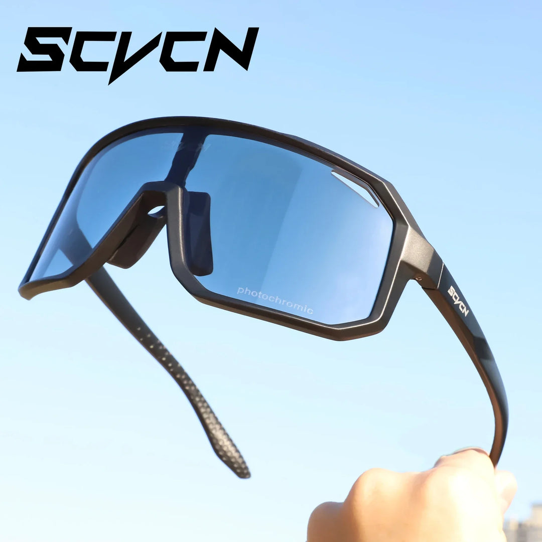2 Packs Photochromic Riding Cycling Sunglasses Mtb Cycling Glasses Goggles Bicycle Mountain Bike Men&