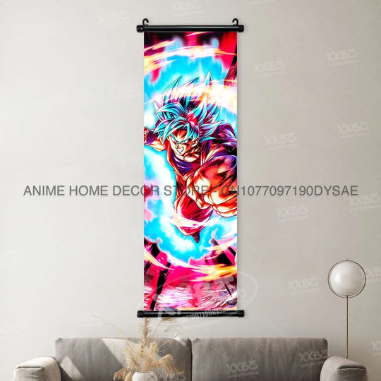 Dragon Ball Posters Anime Figures Wall Art Frieza Home Decor VegetaIII Scrolls Picture Goku Hanging Painting Son Gohan Wallpaper
