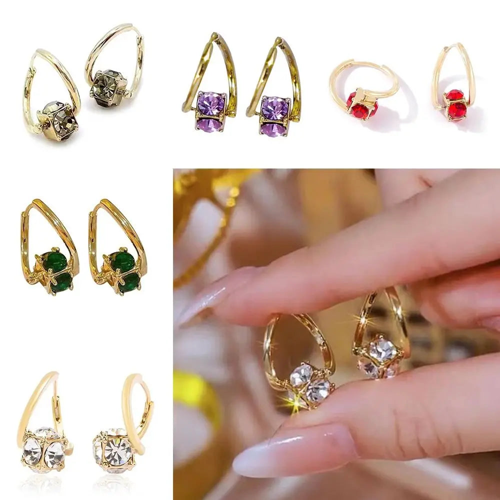 1 Pair Copper Magnetherapy Germanium Earrings Colorful Lymphvity Magnetherapy Earring Luxury Weight Loss Earring Women