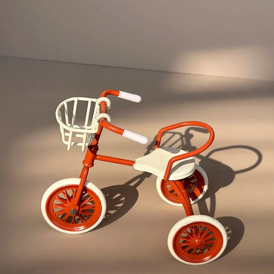 Miniature Iron Tricycle — Realistic Outdoor Bicycle, BJD/OB11 Accessory, Christmas, Thanksgiving, Graduation Gift, Home Decor