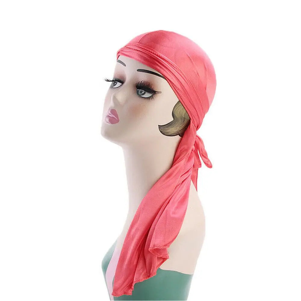 Adjustable Chemo Cap for Women – Stylish Silk Durag Headwrap
