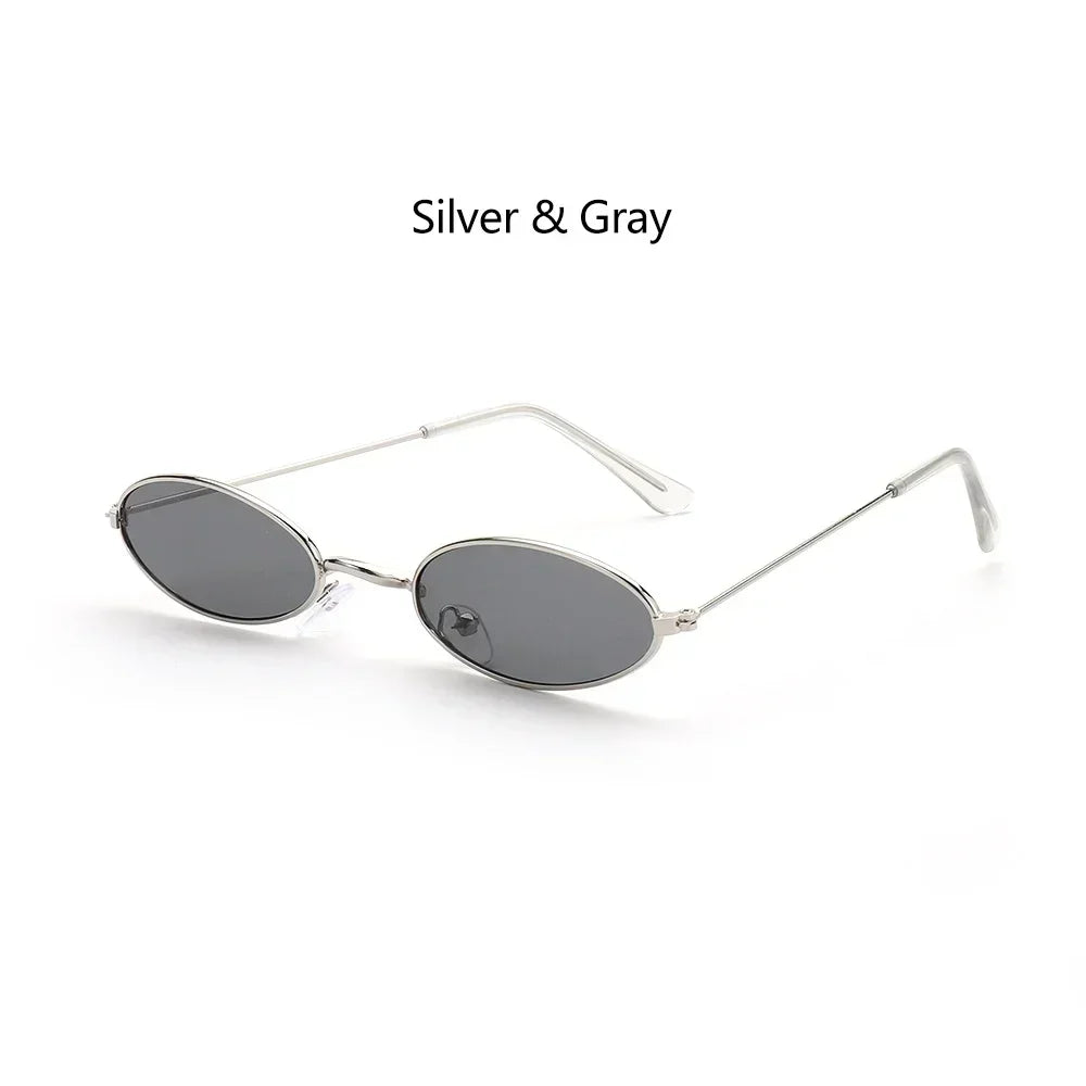 Summer Retro Small Oval Sunglasses Ladies Vintage Shades Cat Eye Sun Glasses Men Women Rectangular Eyeglasses Protection 400UV