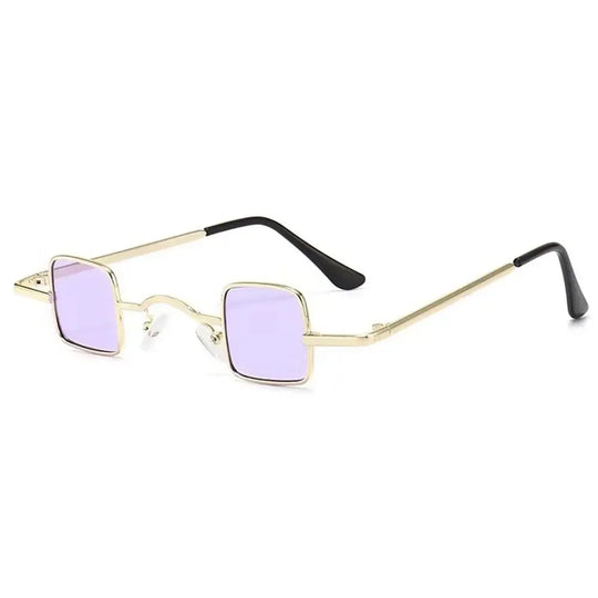 Fashion Small Square Sunglasses Ultra Light Metal Frame Hip Hop Punk Sun Glasses Candy Color Sunglasses Shades for Women Men
