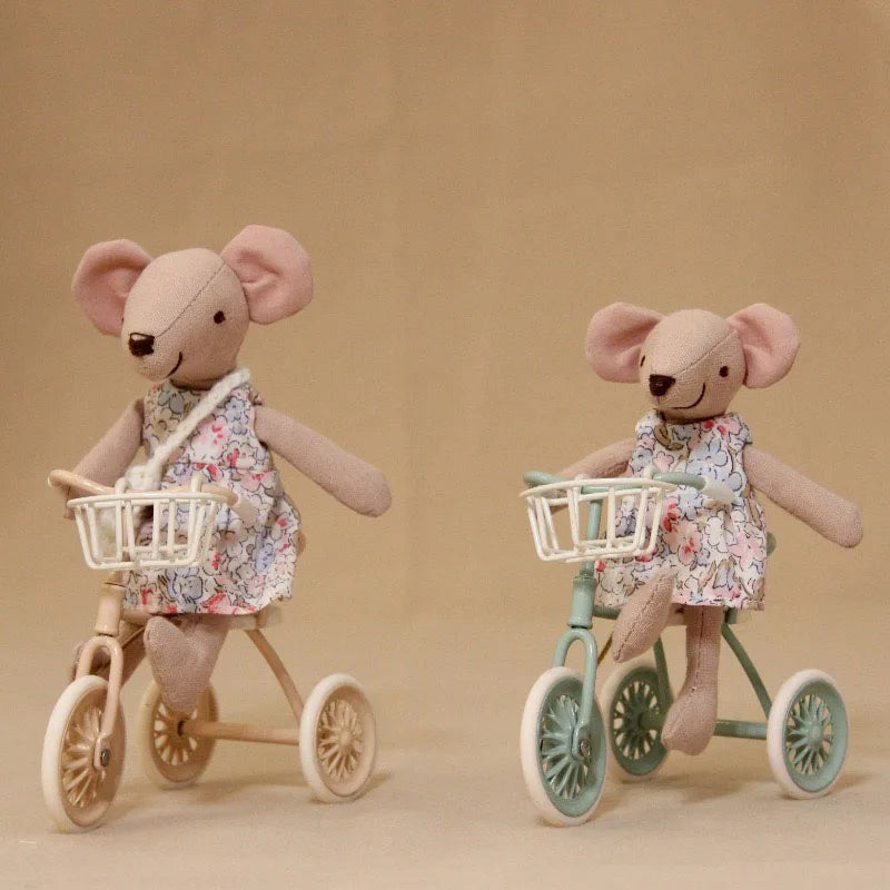 Miniature Iron Tricycle — Realistic Outdoor Bicycle, BJD/OB11 Accessory, Christmas, Thanksgiving, Graduation Gift, Home Decor