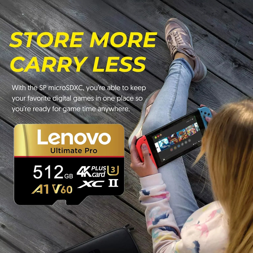 Lenovo Universal 512GB Memory Card SD Cards Micro TF SD TF Cards 256GB 64GB 32GB for Tablet/Phone/PC/Surveillance