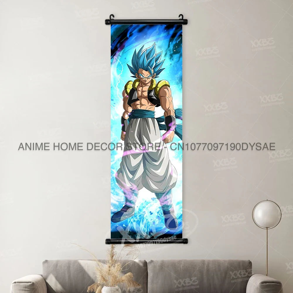 Dragon Ball Posters Anime Figures Wall Art Frieza Home Decor VegetaIII Scrolls Picture Goku Hanging Painting Son Gohan Wallpaper