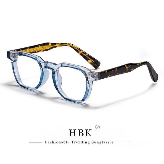 HBK  Square Flat Light Glasses for Men Women Retro TR Frame Eyeglass High-Quality Eyewear Minimalist Match Ideal Gifts