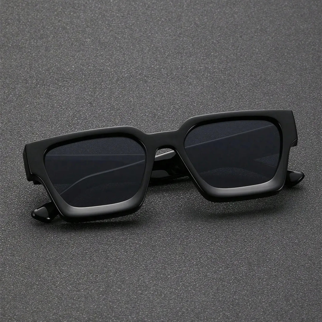 Unisex Plastic Fashion Square Frame Sunglasses For Street Photography And Beach Trips Driving Accessories