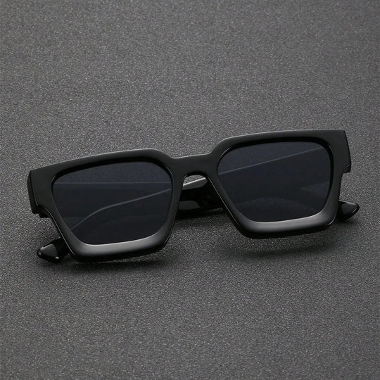 Unisex Plastic Fashion Square Frame Sunglasses For Street Photography And Beach Trips Driving Accessories