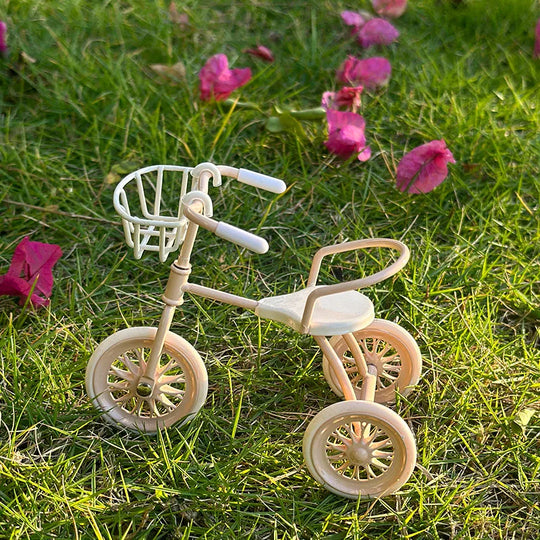 Miniature Iron Tricycle — Realistic Outdoor Bicycle, BJD/OB11 Accessory, Christmas, Thanksgiving, Graduation Gift, Home Decor