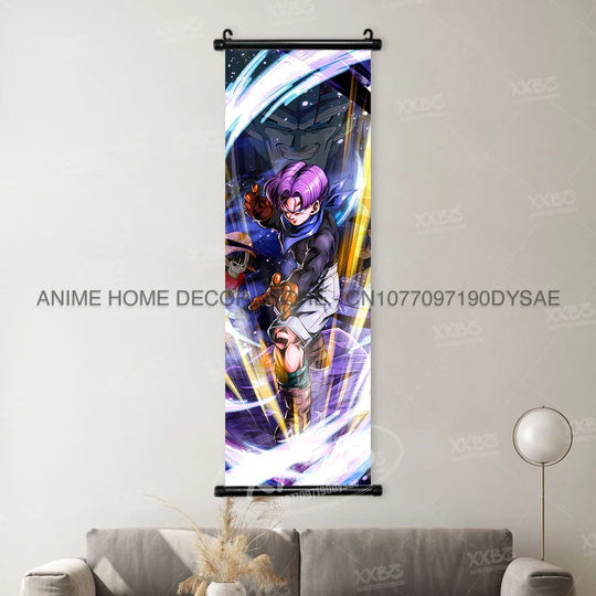 Dragon Ball Posters Anime Figures Wall Art Frieza Home Decor VegetaIII Scrolls Picture Goku Hanging Painting Son Gohan Wallpaper