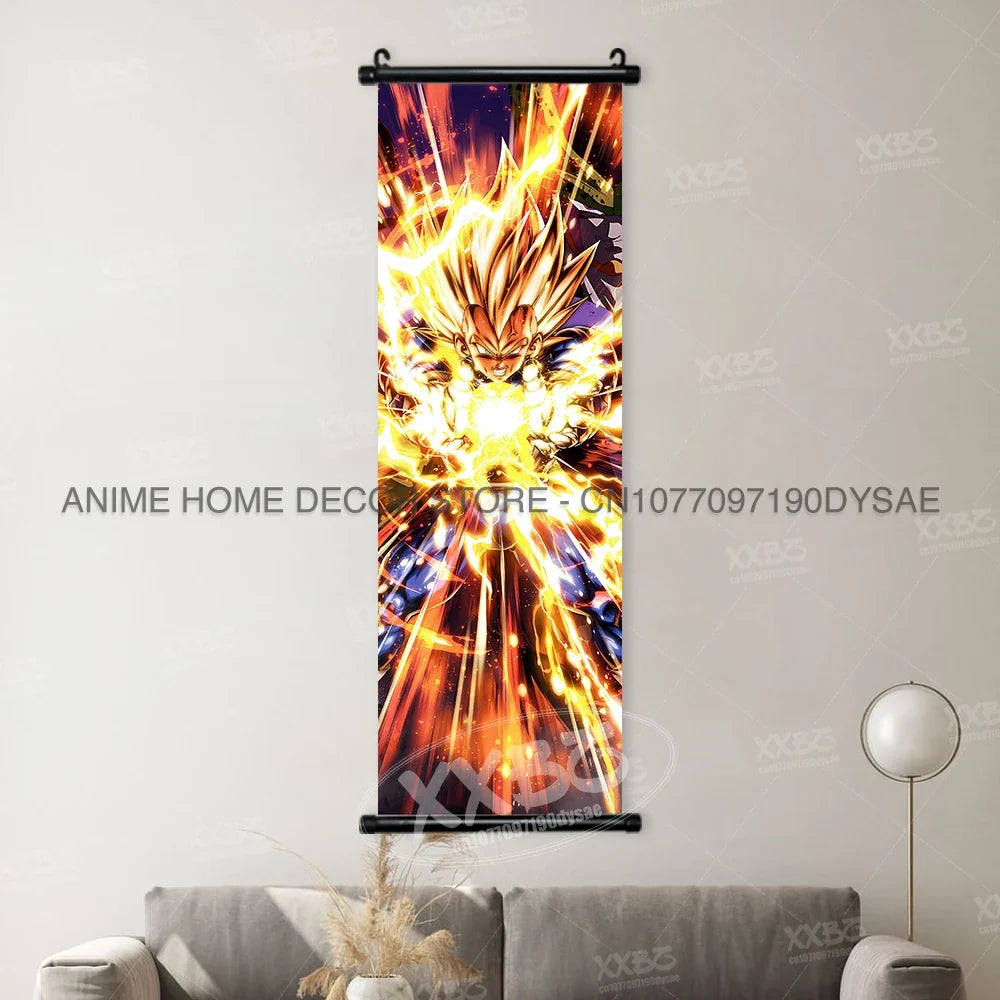 Dragon Ball Posters Anime Figures Wall Art Frieza Home Decor VegetaIII Scrolls Picture Goku Hanging Painting Son Gohan Wallpaper