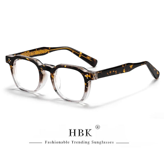 HBK  Square Flat Light Glasses for Men Women Retro TR Frame Eyeglass High-Quality Eyewear Minimalist Match Ideal Gifts