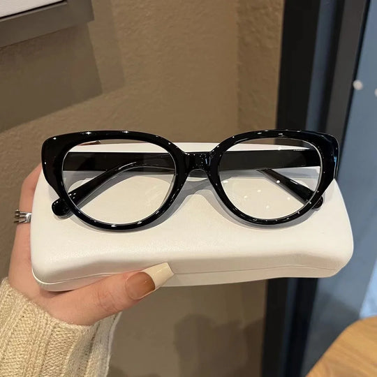 Retro Myopia Glasses Anti-blue Light Cat Eye Flat Mirror HD Nearsighted Eyeglasses Unisex Diopter 0 -0.5 -1.0 -1.5 -2.0 To -4.0
