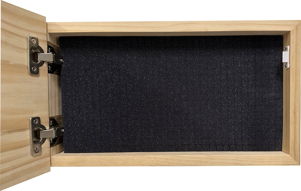 Dont Tread on Me Concealment Shelf - Quick Access Patriotic Hidden Gun Storage with Magnetic Lock - Safe & Secure Gun Concealment Furniture (Stripes)