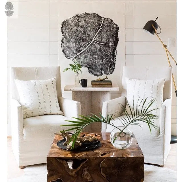 Tree Stump Print, Utah Art, Tree Blocks, Woodcut Print, Forestry, Signed Original, 36x48 inches