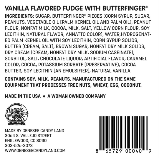 Vanilla Butterfinger Fudge