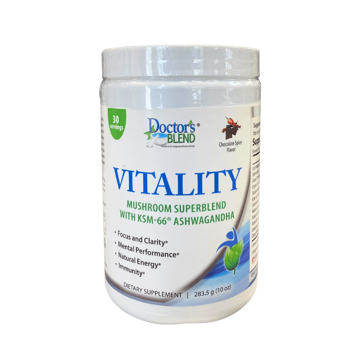 Vitality Mushroom SuperBlend Powder with Ashwagandha for Natural Energy
